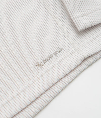 Snow Peak Dry Thermal Long Sleeve T-Shirt in Off White