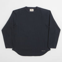 Snow Peak Dry Waffle Long Sleeve T-Shirt in Dark Navy thumbnail