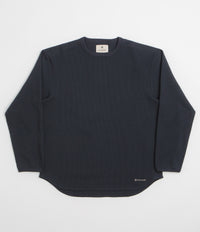 Snow Peak Dry Waffle Long Sleeve T-Shirt in Dark Navy