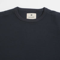Snow Peak Dry Waffle Long Sleeve T-Shirt in Dark Navy thumbnail