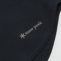 Snow Peak Dry Waffle Long Sleeve T-Shirt in Dark Navy thumbnail