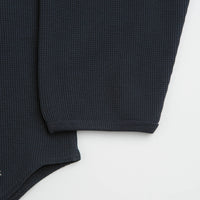 Snow Peak Dry Waffle Long Sleeve T-Shirt in Dark Navy thumbnail