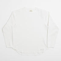 Snow Peak Dry Waffle Long Sleeve T-Shirt in Off White thumbnail