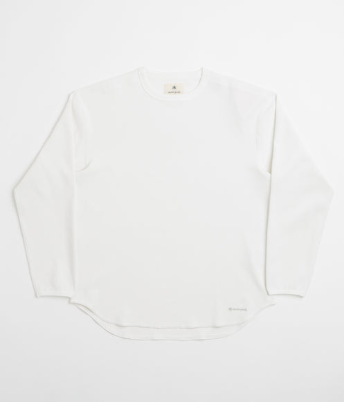 Snow Peak Dry Waffle Long Sleeve T-Shirt - Off White