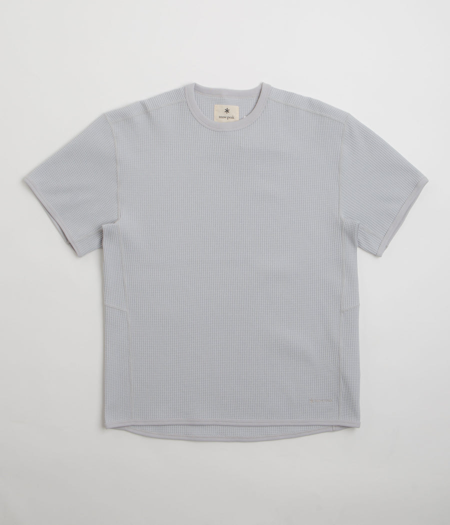 Snow Peak Dry Waffle T-Shirt in Light Grey