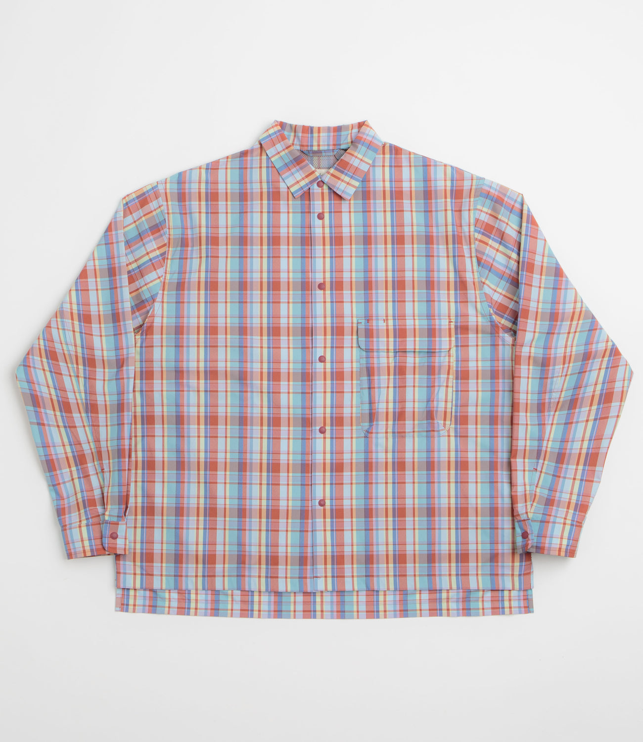 Snow Peak Fade Check Breezy Shirt - Red | flatspot