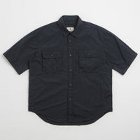 Snow Peak Garment Dyed Convertible Shirt in Black thumbnail