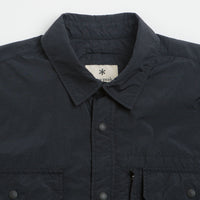 Snow Peak Garment Dyed Convertible Shirt in Black thumbnail
