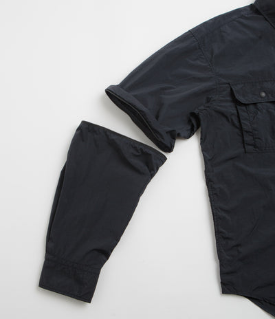 Snow Peak Garment Dyed Convertible Shirt in Black