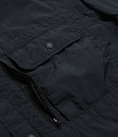Snow Peak Garment Dyed Convertible Shirt in Black