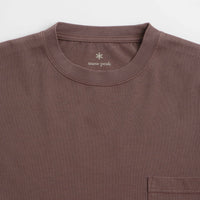 Snow Peak Garment Dyed Long Sleeve T-Shirt in Burgundy thumbnail