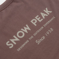 Snow Peak Garment Dyed Long Sleeve T-Shirt in Burgundy thumbnail