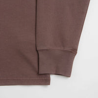 Snow Peak Garment Dyed Long Sleeve T-Shirt in Burgundy thumbnail
