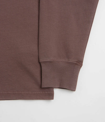 Snow Peak Garment Dyed Long Sleeve T-Shirt in Burgundy