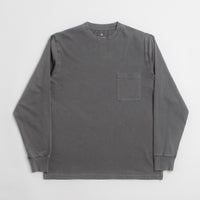 Snow Peak Garment Dyed Long Sleeve T-Shirt in Charcoal thumbnail