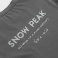 Snow Peak Garment Dyed Long Sleeve T-Shirt in Charcoal thumbnail