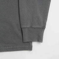 Snow Peak Garment Dyed Long Sleeve T-Shirt in Charcoal thumbnail