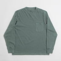 Snow Peak Garment Dyed Long Sleeve T-Shirt in Dark Green thumbnail