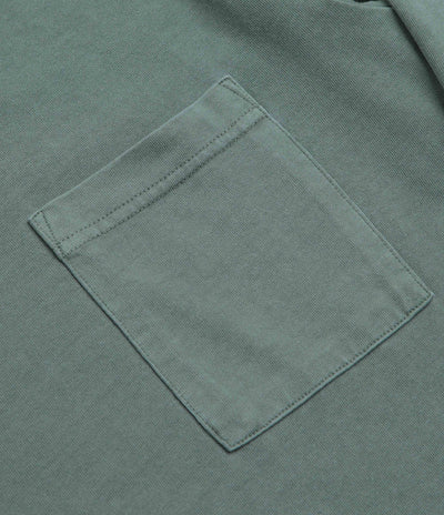 Snow Peak Garment Dyed Long Sleeve T-Shirt in Dark Green