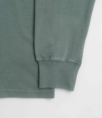 Snow Peak Garment Dyed Long Sleeve T-Shirt in Dark Green