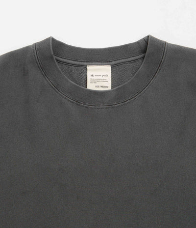 Snow Peak Garment Dyed Sweatshirt in Charcoal