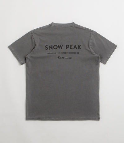 Snow Peak Garment Dyed T-Shirt in Charcoal