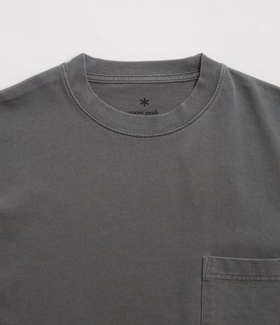 Snow Peak Garment Dyed T-Shirt in Charcoal