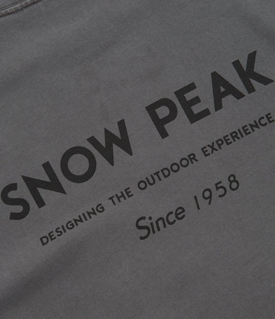 Snow Peak Garment Dyed T-Shirt in Charcoal