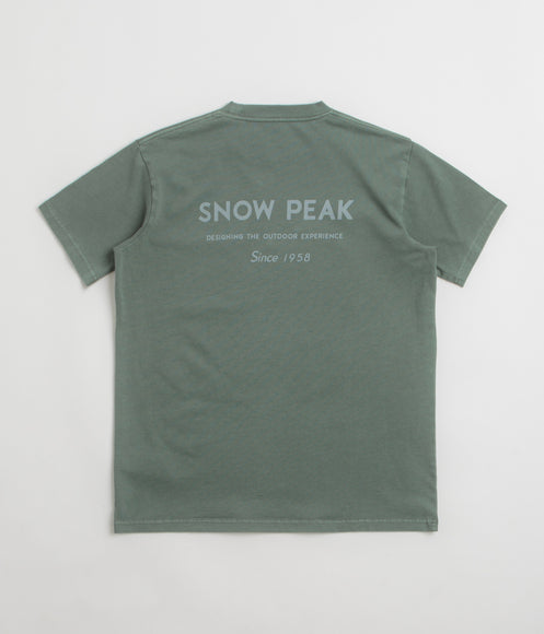 Snow Peak Garment Dyed T-Shirt - Dark Green