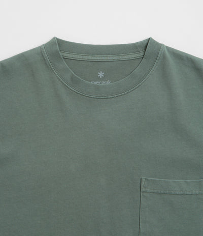 Snow Peak Garment Dyed T-Shirt in Dark Green