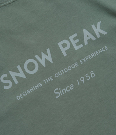 Snow Peak Garment Dyed T-Shirt in Dark Green