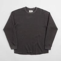 Snow Peak Heavyweight Waffle Long Sleeve T-Shirt - Charcoal thumbnail