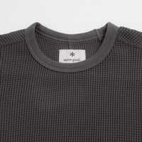 Snow Peak Heavyweight Waffle Long Sleeve T-Shirt - Charcoal thumbnail