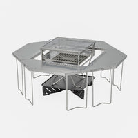 Snow Peak Jikaro Firering Table in Aluminium thumbnail