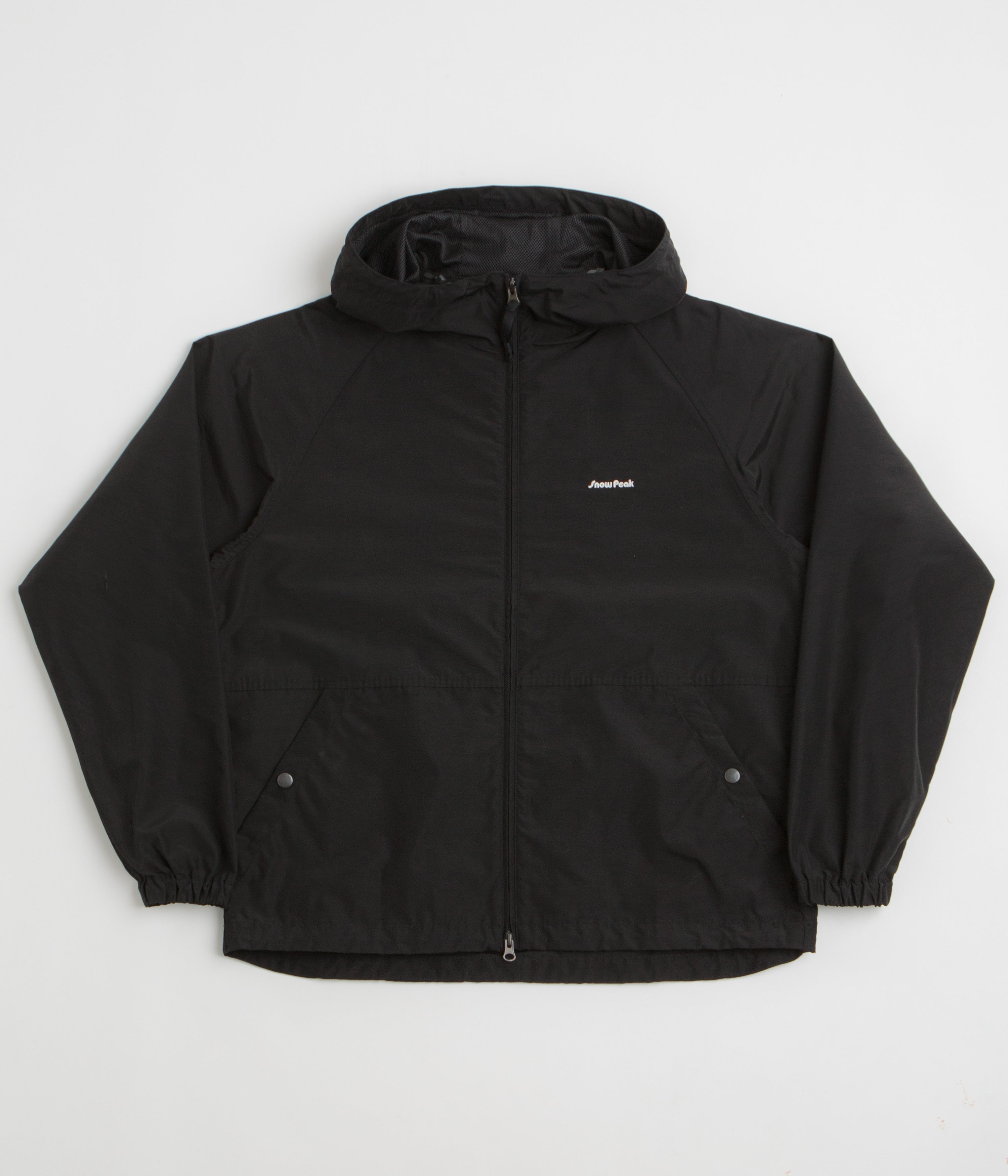 Snow Peak Light Mountain Cloth Zip Up Parka in Black