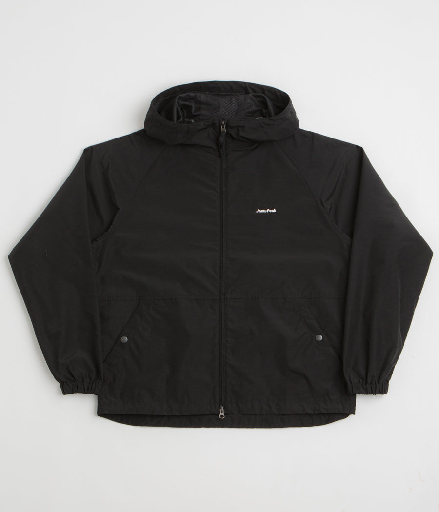 Snow Peak Light Mountain Cloth Zip Up Parka in Black