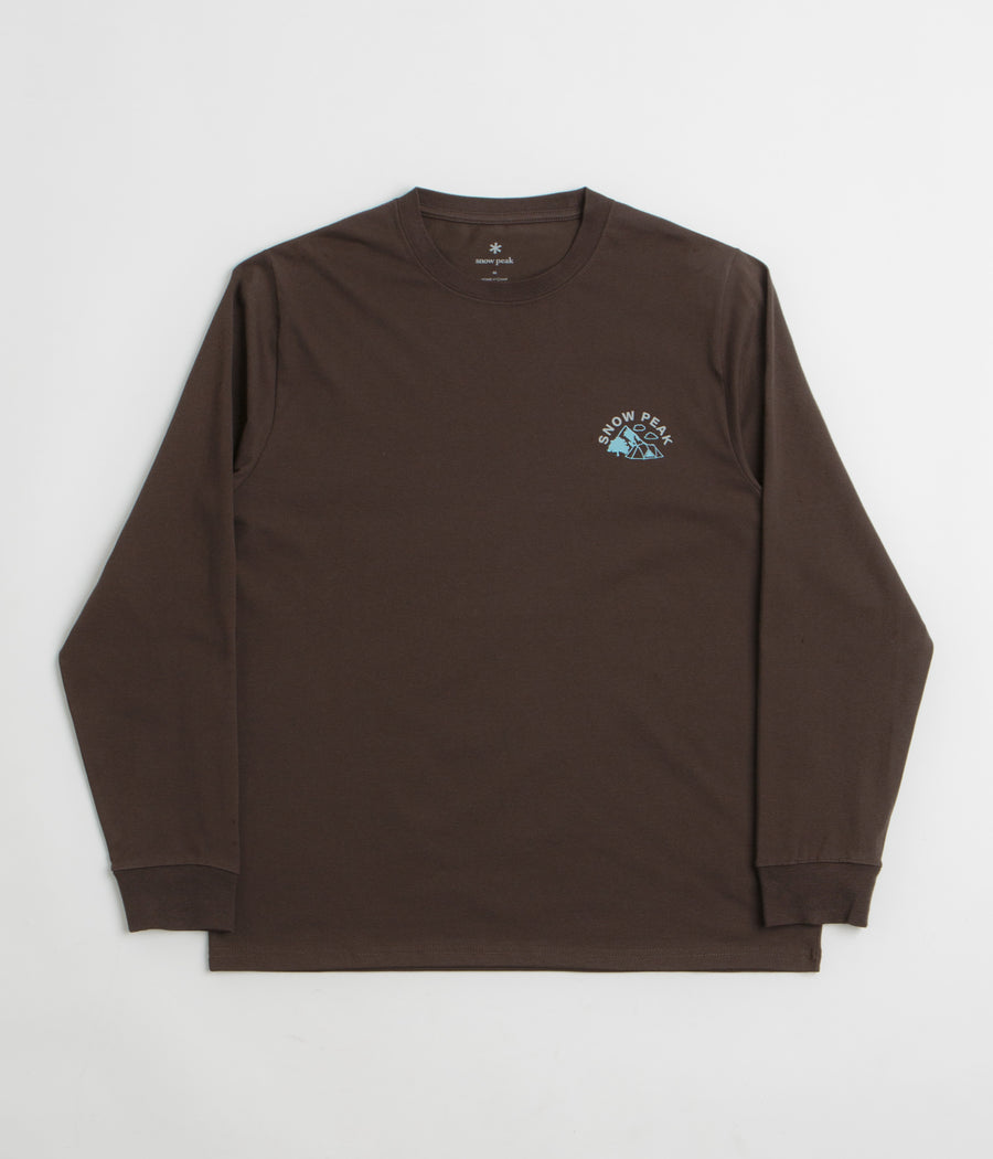 Snow Peak Living With Nature Long Sleeve T-Shirt in Dark Brown