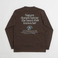 Snow Peak Living With Nature Long Sleeve T-Shirt in Dark Brown thumbnail