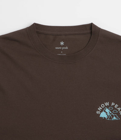 Snow Peak Living With Nature Long Sleeve T-Shirt in Dark Brown