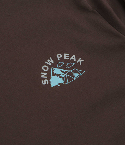 Snow Peak Living With Nature Long Sleeve T-Shirt in Dark Brown