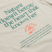 Snow Peak Living With Nature Long Sleeve T-Shirt - Ivory thumbnail