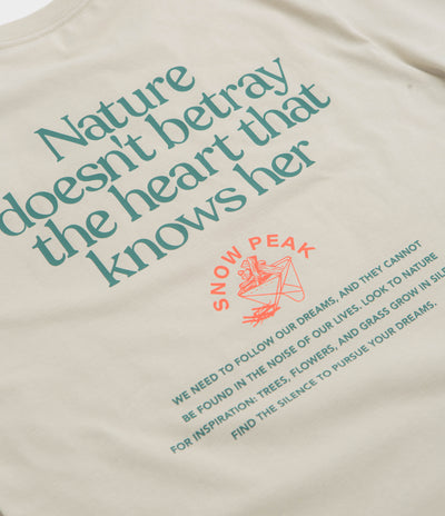 Snow Peak Living With Nature Long Sleeve T-Shirt - Ivory