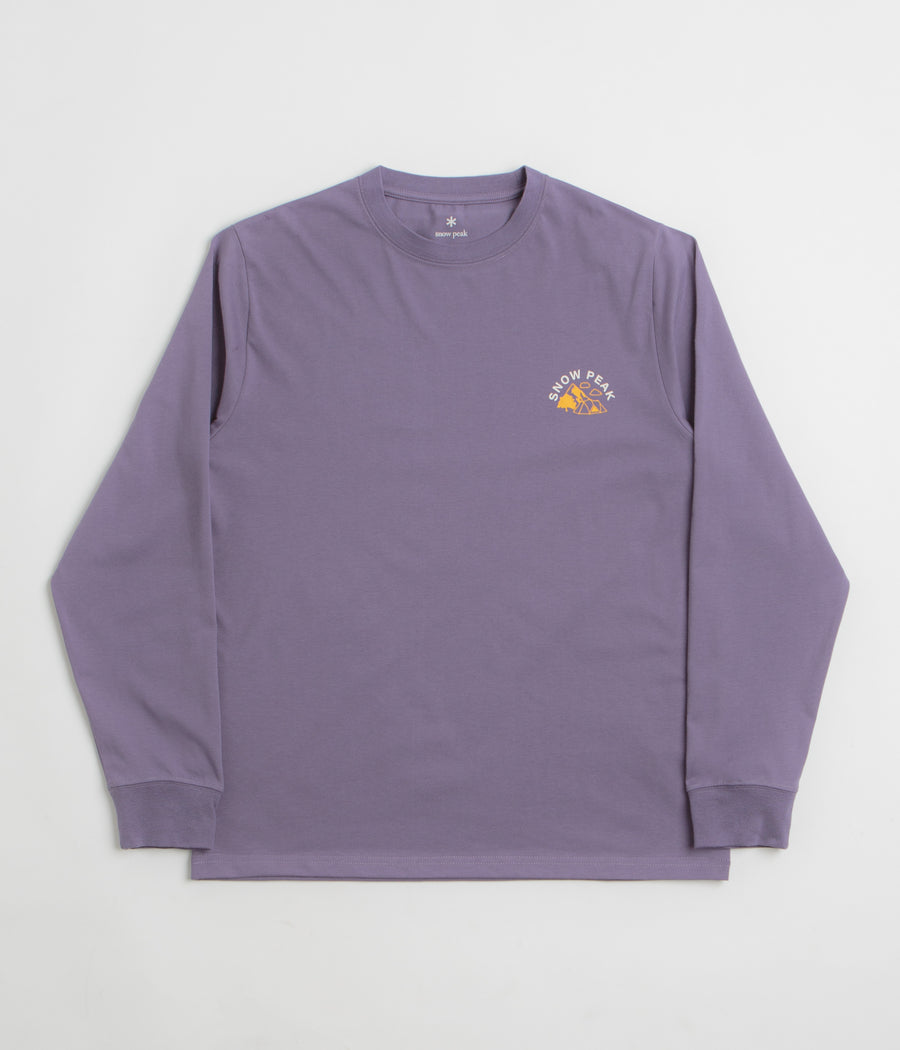 Snow Peak Living With Nature Long Sleeve T-Shirt in Purple