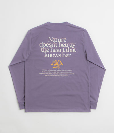 Snow Peak Living With Nature Long Sleeve T-Shirt in Purple