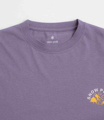 Snow Peak Living With Nature Long Sleeve T-Shirt in Purple
