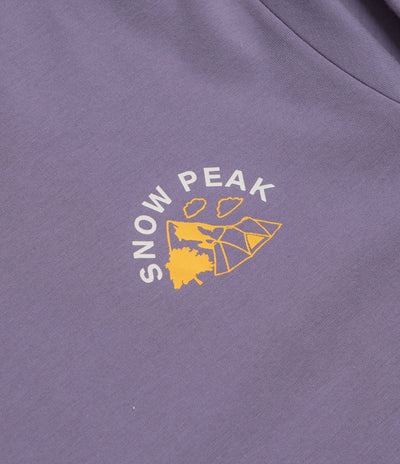 Snow Peak Living With Nature Long Sleeve T-Shirt in Purple