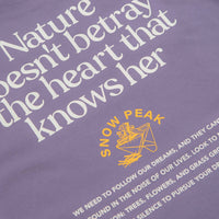 Snow Peak Living With Nature Long Sleeve T-Shirt in Purple thumbnail