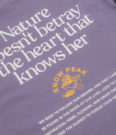 Snow Peak Living With Nature Long Sleeve T-Shirt in Purple