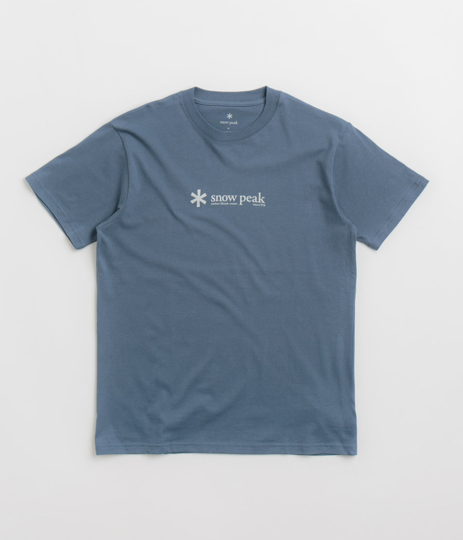 Snow Peak Logo T-Shirt in Slate Blue