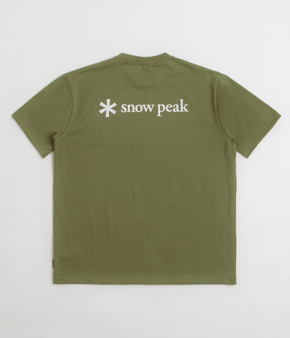 Snow Peak NSD Back Logo T-Shirt in Olive